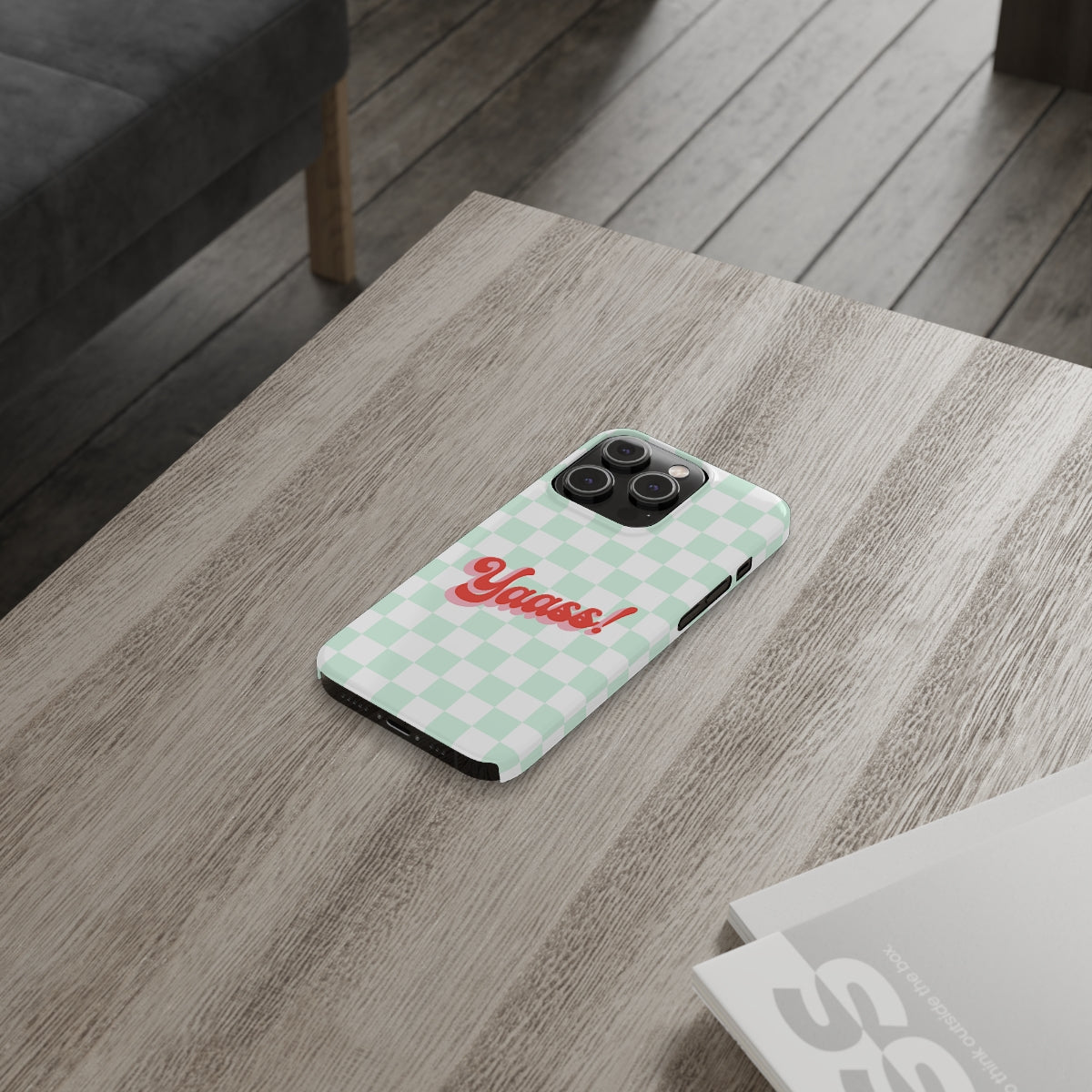 Yaass Retro Slim Glossy iPhone 14 Case with Wireless Charging Support