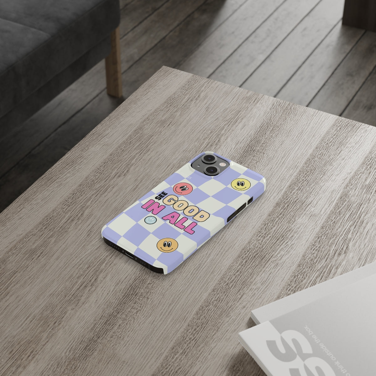 Happy Smiley Face Positive Slim Case for iPhone 14 Series