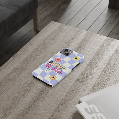 Happy Smiley Face Positive Slim Case for iPhone 14 Series