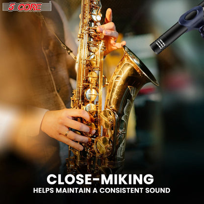 5Core Instrument Microphone Professional XLR Cardioid Pencil Stick