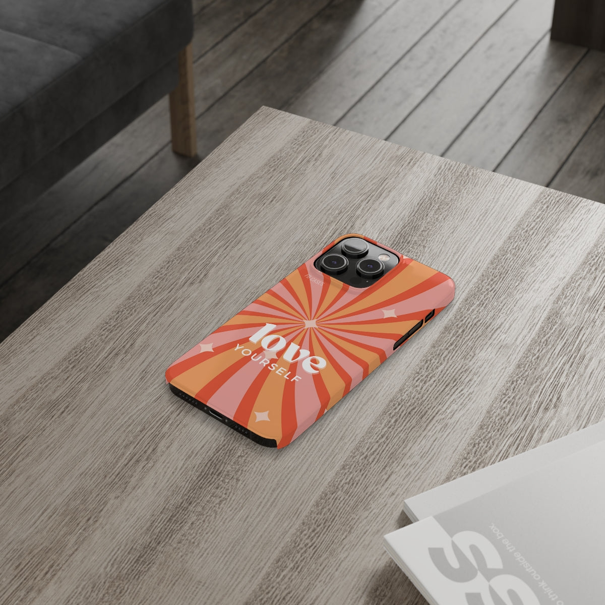 Love Yourself Positive Message Slim iPhone 14 Case