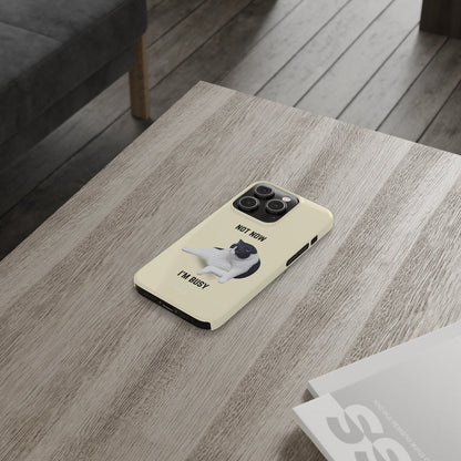 Funny Bored Cat Slim Case for iPhone 14 Series