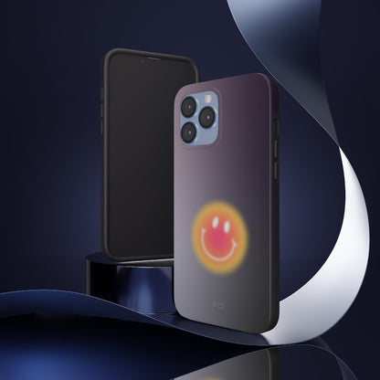Smiley Face Tough iPhone Case with Wireless Charging