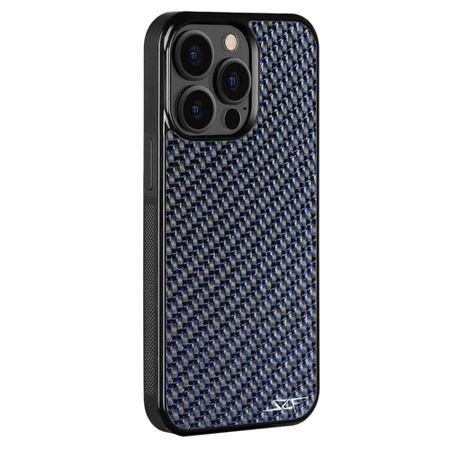 iPhone | Blue Laced Real Carbon Fiber Phone Case | CLASSIC Series